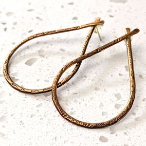 Copper Hoops, Handmade